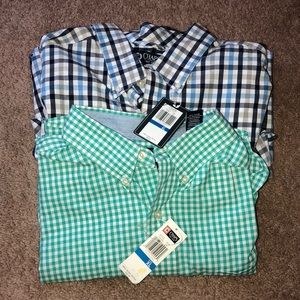 2 long sleeve men’s button down shirt